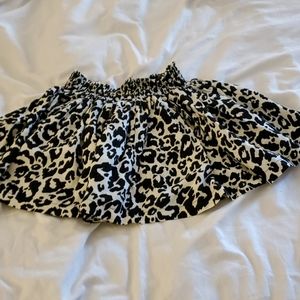 Women's black and white cheetah skirt